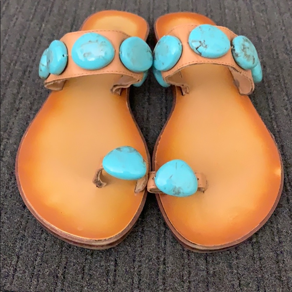MIA Flip flops with turquoise stones